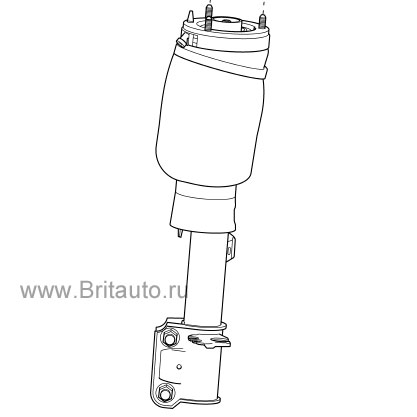 Передний амортизатор Range Rover 2010 - 2012, правый, неадаптивный, с подушкой в сборе, дизель 3,6Л - 4,4Л Дизель