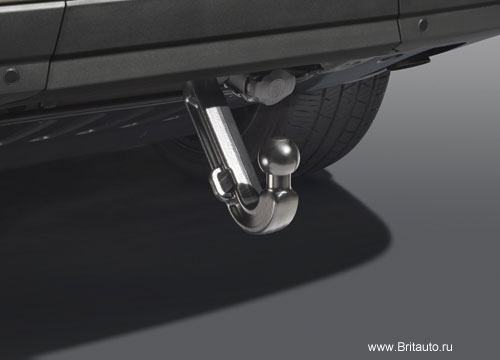Электрофаркоп Range Rover 2013 - 2021. Фаркоп с электроприводом раскрывания, полный комплект с буксировочной балкой, подрамником и крюком с электроприводом