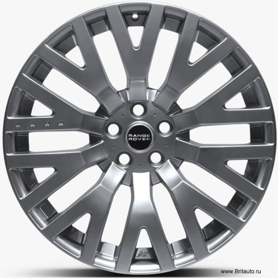 Колесный диск литой R22 Kahn RS Land Rover Defender New, Range Rover 2009 - 2022, Range Rover Sport 2010 - 2022, Land Rover Discovery 4 - 5, цвет: Hyper Silver (светлый).