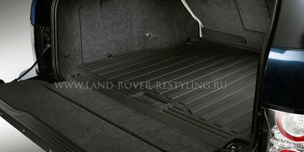 Напольный коврик багажного отделения резиновый черный Range Rover 2002 - 2012