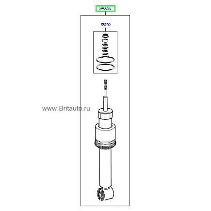 Демпфер - амортизатор задний на range rover sport 2005 - 2012, включает уплотнение.