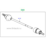 Вал карданный задний левый в сборе со шрус на lr freelander