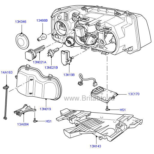 Фара правая галогенная на land rover freelander 2 в сборе