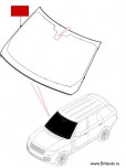 Лобовое стекло Range Rover 2013  - 2017 с системой климат-контроля, с обогревом, дисплей над головой
