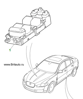 Блок кнопок водительской двери Jaguar XF 2005 - 2009