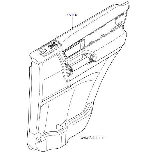 Панель отделки правой задней двери lr discovery 4