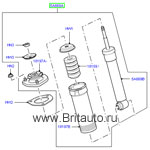 Задний амортизатор range rover 2002 - 2012 в сборе, без пневмобалона, на 3,6 дизель