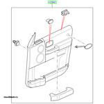 Обивка передней левой двери LR Discovery 3