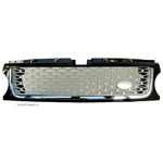 Решетка радиатора range rover sport autobiography 2010 - 2013, сетчатая, цвет решетки - titan2, окантовка - хром, рамка - грунт под покраску.