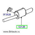 Глушитель задний левый range rover sport 2005 - 2013, полный комплект, на 5,0 бензин