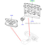 Блок управления климатконтролем и пр. приборной панели range rover 2010 - 2012