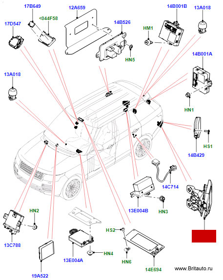 Модуль системы помощи при парковке Range Rover 2013 - 2020, c помощью смен полосы движения, выезд на магистраль, контроль движения задним ходом.