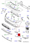 Крышка нижняя правая переднего бампера Range Rover Sport 2018 - 2021, черная. Оригинал Land Rover, в оригинальной упаковке.