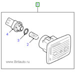 Повторитель поворота lr defender прозрачный