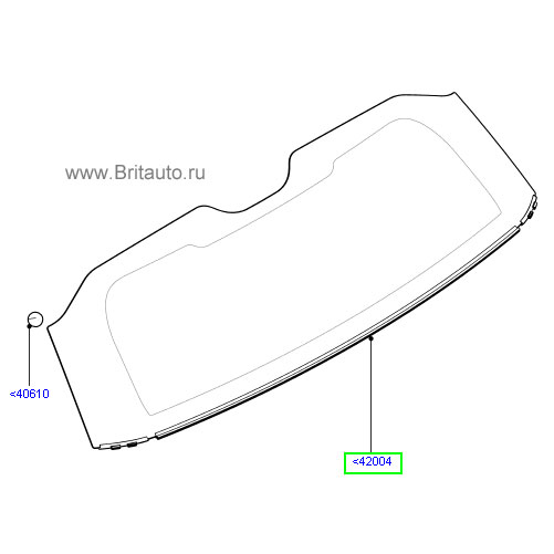 Стекло двери багажника range rover evoque, на 3-х дверный кузов, непрозрачное, без молдингов