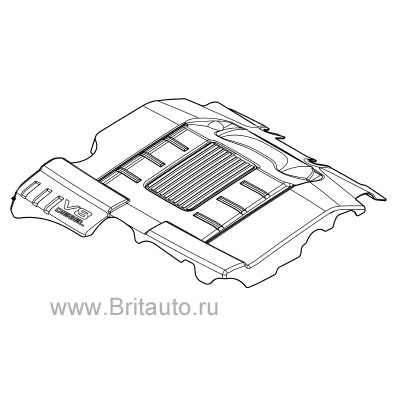 Облицовка (крышка) двигателя дизель, range rover 2002 - 2012