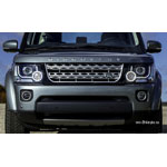 Передний бампер land rover discovery 4+ (2014г), без парктроников, без камеры, с противотуманными фарами, с омывателями фар.