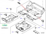 Обивка пола передняя пассажирская часть Range Rover 2013 - 2017, цвет: Ebony