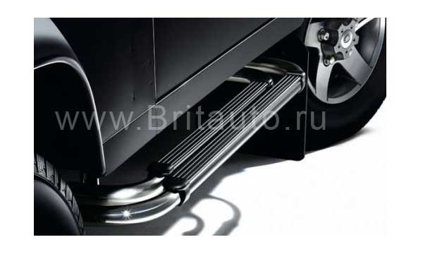 Боковые двойные подножки twin tube из нержавеющей стали на defender.