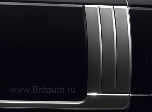 Комплект молдингов (жабр) передних дверей Range Rover 2018 - 2021, цвет: Dark Atlas, комплект из 2-х штук. Оригинал Land Rover, в оригинальной упаковке.