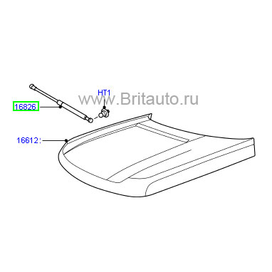 Амортизатор капота (стойка капота) range rover 2002 - 2012