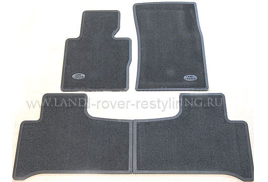 Комплект велюровых ковриков premium, 4 шт., на range rover 2002 - 2009 и range rover 2010 - 2012, на резиновой основе. цвет: приглушенный синий (navy)