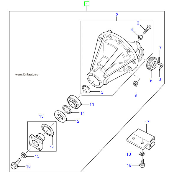 Дифференциал Land Rover Defender 2 в сборе