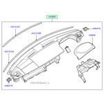 Панель приборов ("торпеда") в сборе range rover sport 2010 - 2013, кожа, цвет: ebony / tan