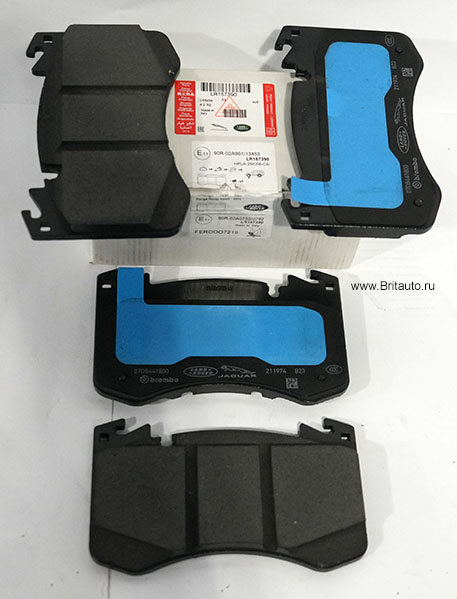 Колодки тормозные передние, комплект, Range Rover 2022 - 2026, Range Rover Sport 2023 - 2026. Оригинал Land Rover 100%, в оригинальной упаковке.