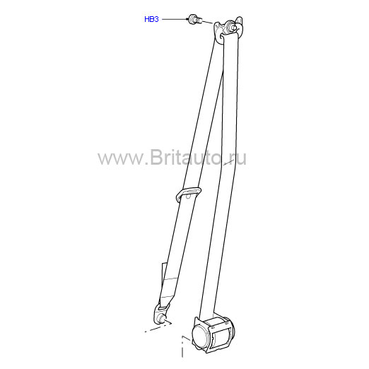Ремень безопасности левый, черный, range rover sport 2005 - 2012 и discovery 3, 4