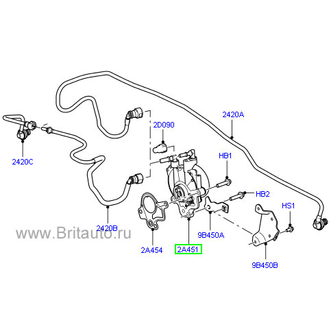 Насос вакуумный на discovery 3, 4 и range rover sport 2005 - 2013