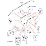 Модуль SRS - монитор модуля подушек безопасности Range Rover 2013 - 2018