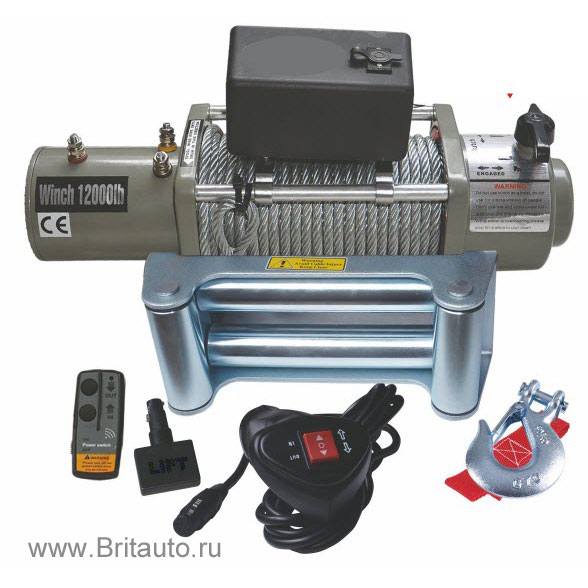 Лебедка horse winch sc12000 12v, тяговое усилие 5,45 тонн