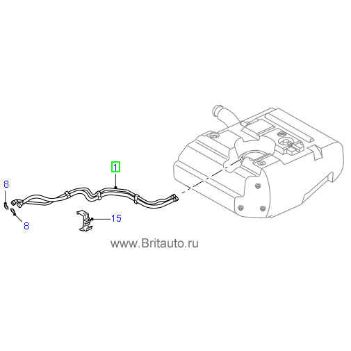 Топливопровод lr defender 110 к топливному фильтру.