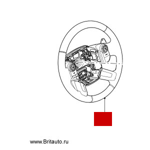 Рулевое колесо range rover 2013 - 2019, с подготовкой под подрулевые лепестки, черная кожа, обогрев, шпон macassar.