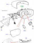 Корпус зеркала заднего вида левого Range Rover Sport 2014 - 2017, с памятью положений, функцией складывания, обогревом, доп. электрохроматическим зеркалом, без оборудования для преодоления брода, без бордюрного зеркала и информации о мертвых зонах.