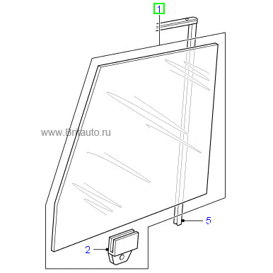 Стекло левой передней двери lr defender ii