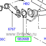 Прокладка выхлопной трубы - каталитического нейтрализатора Range Rover 2010 - 2021, Range Rover Sport 2010 - 2022.