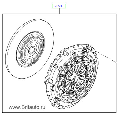 Сцепление в сборе (диск + корзина) land rover freelander 2