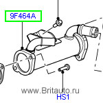 Теплообменник egr правый, range rover 2002 - 2012 и rrs 2005 - 2013 на 3,6Л дизель