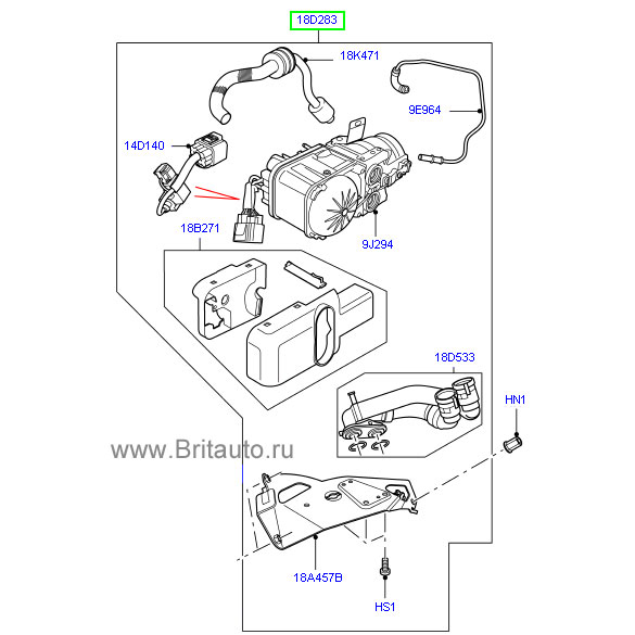 Отопитель на топливе в сборе, на land rover freelander