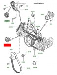 Ролик приводного ремня к кронштейну генератора Range Rover 2002-2012 на 4,4Л Дизель