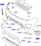 Решетка бампера переднего Range Rover Sport SVR, правая