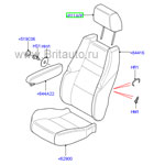 Подголовник range rover sport 2005 - 2009, без контрастной прошивки и монитора, цвет: черный