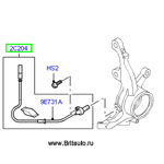 Датчик АБС передний, на Range Rover 2002 - 2009, 3,6Л Дизель и 4,2Л и 4,4Л Бензин