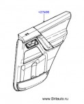 Панель отделки задней правой двери Land Rover Freelander 2, салон Ebony Black, тканевая панель.