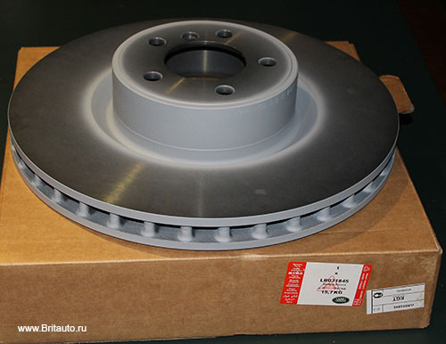 Диск тормозной передний Range Rover 2010 - 2012, на 5,0Л Бензин и 4,4Л Дизель. Оригинал Land Rover, в оригинальной упаковке.