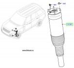 Пневмостойка в сборе - амортизатор передний Range Rover 2013 - 2017, левый.