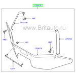 Защита (панель облицовки) запасного колеса range rover sport 2005 - 2013 и lr discovery iii и iv