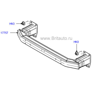 Балка переднего бампера land rover freelander (демпфер ротор)